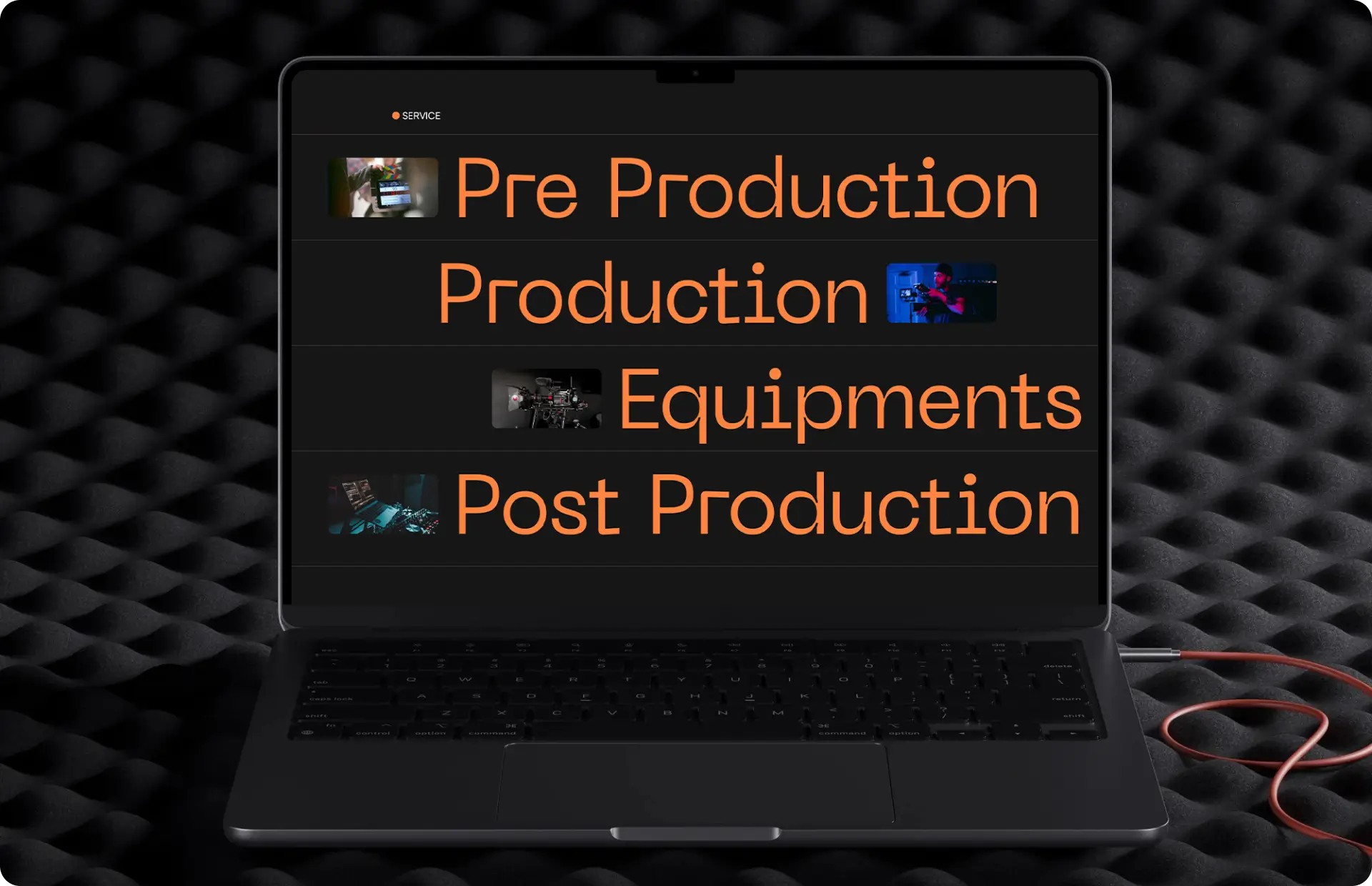 video production company website-services mockup