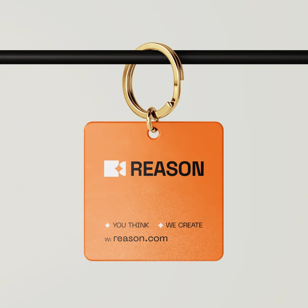 Reason Video production studio Brand Asset design - Key Ring